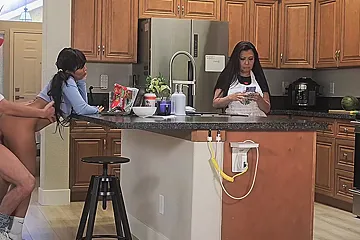 Jada Kai, Jackie Knight And Krystal Davis In Fucking In Front Of Her Stepmom - free porn video