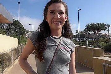 Petite 19 year old brunette coed gets fucked by an amateur with a camera - Bang - free porn video