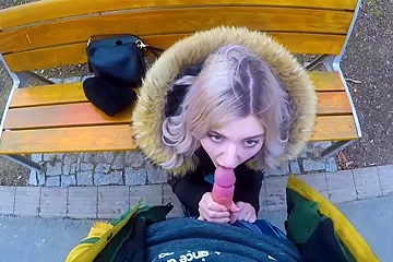 Eva Elfie In Cute teen Swallows Cum For Cash - Public Blowjob In The Park By - free porn video
