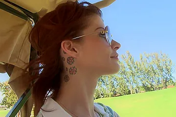 Redhead MILF with cock in her mouth - free porn video
