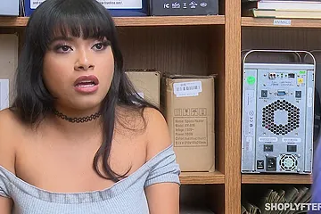 Aryana Amatista is a big titted shoplifter who likes to fuck her way out of every trouble - free porn video