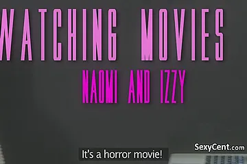 Lesbian fucking after horror movie - free porn video