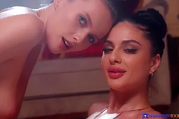 Stacy Cruz And Mia Trejsi Hot Lesbian Massage - free porn video
