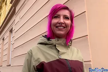 Pierced Pink Hair Babe Pov Fucked 4 Cash After Casting - free porn video