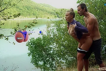 Hiking Ended With A Public Hard Fuck And A Cumshot On Big Tits - free porn video