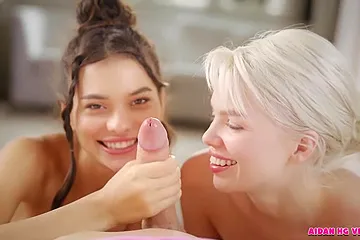 4shby W1nt3r & 3v4 Blum3 - Improvised Teenage Threesome - free porn video