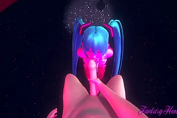 Vocaloid Hentai - Pov Miku Blowjob In A Striptease Club - free porn video