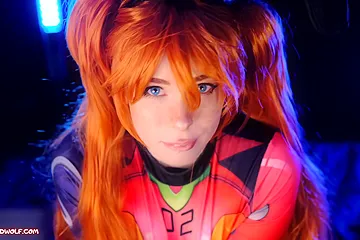 Sloppy Blowjob And Pussy Creampie. Evangelion Asuka Langley - Molly Redwolf - free porn video