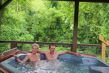 Blonde Milf Wife Relaxing In The Hotub Great Blow Job And Hot Tub Sex - free porn video