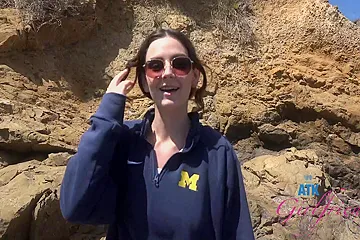 Exploring The Beach On This Date With Blowjob, And Fucking Her Deep In Public With Serena Hill - free porn video