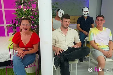 Ammy Redheads Out Of Control! She Turns A Date Into A Gangbang - free porn video