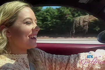 Behind The Fun Cruising The Coast With Amateur Blonde Then Touching Her Sweet Body With Atk Girlfriends And River Lynn - free porn video