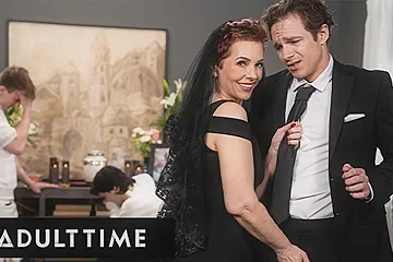 ADULT TIME - Horny Tattooed GILF Ruby Lynne CAUGHT Fucking Big Dick Stud During Her Hubby s Funeral - free porn video
