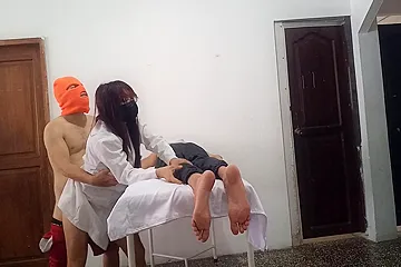The Massage At The Institute Ended Deliciously! My Boyfriend Came In While I Was Giving The Client A Massage And Did Something Amazing - free porn video