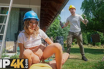 HUNT4K. Hunter seduced a hot girl with big boobs and humiliated her BF - free porn video