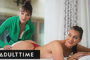 ADULT TIME - Shy Bella Rolland Turned On By MILF Lexi Luna During Sensual Naked Massage SCISSORING - free porn video