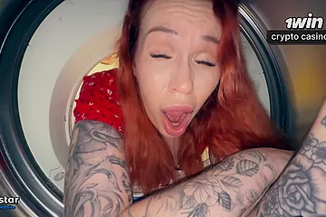 Taboo Fantasy In Stepson Fucks Stepmom Stuck In Washer - Hot Creampie Finish - free porn video