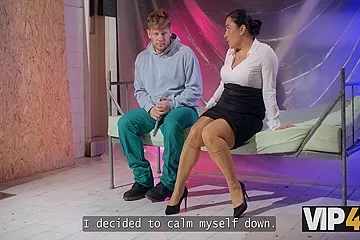 Christina Santes, Lady Boss And Michael Fly In Mature Mrs. Boss Is Masturbating During Her Lunch Break And Fucking A Stranger Electrician - free porn video