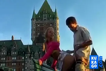 A Beautiful Blonde Girl Fucks Outdoor - free porn video