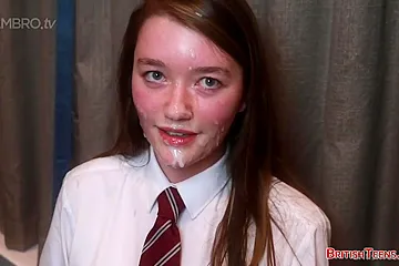 Awesome Redhead Teen Get Anal Sex And Got A Facial - free porn video