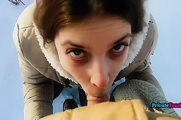 Outdoor Blowjob By Stepsister Russian Is My Favorite - Miha Nika - free porn video
