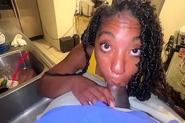 Big Dick Down My Throat In The Kitchen Like A Atl Hoe See Me Live On Fambase - free porn video