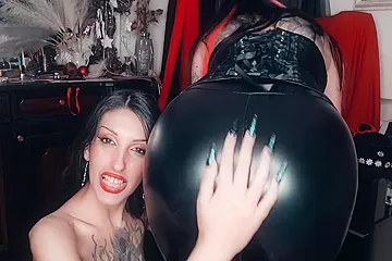 Halloween Vampires Will Make You Worship Their Sexy Asses And Darkspacesolar. Ass Licking, Latex Fetish With Dominatrix Nika - free porn video