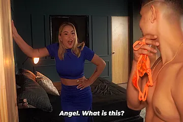 Stepson Sniffs His Busty Stepmothers Panties And Gets Caught. He Ends Up Fulfilling His Fantasy - free porn video