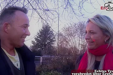 Deutsche Amateure In German Blonde Housewife Approached On The Street For Sex - free porn video
