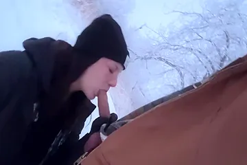 Outdoor Stepmom Almost Caught Getting Dick Hard In Winter Storm - Mya Lane And Ryland Ryker - free porn video