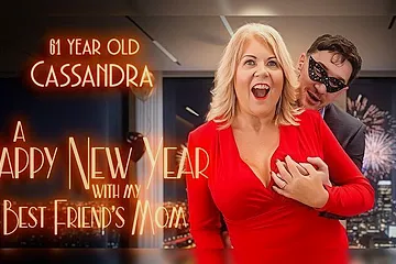 Eu) - Curvy 61 Year Old Milf Cassandra Is Spending New Years Night With Her Stepsons Horny Best Friend With Irish Bull And The Irish Bull - free porn video